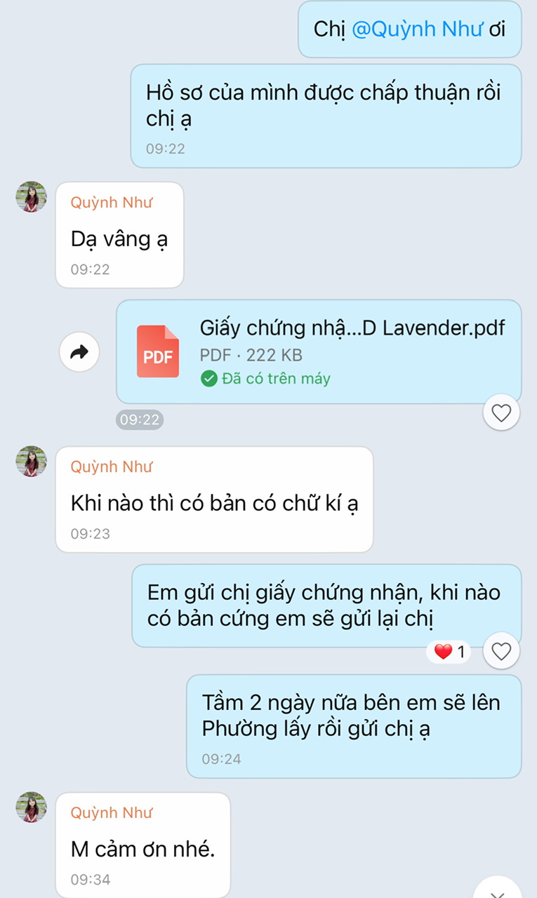 Bằng chứng phản hồi khách hàng 4